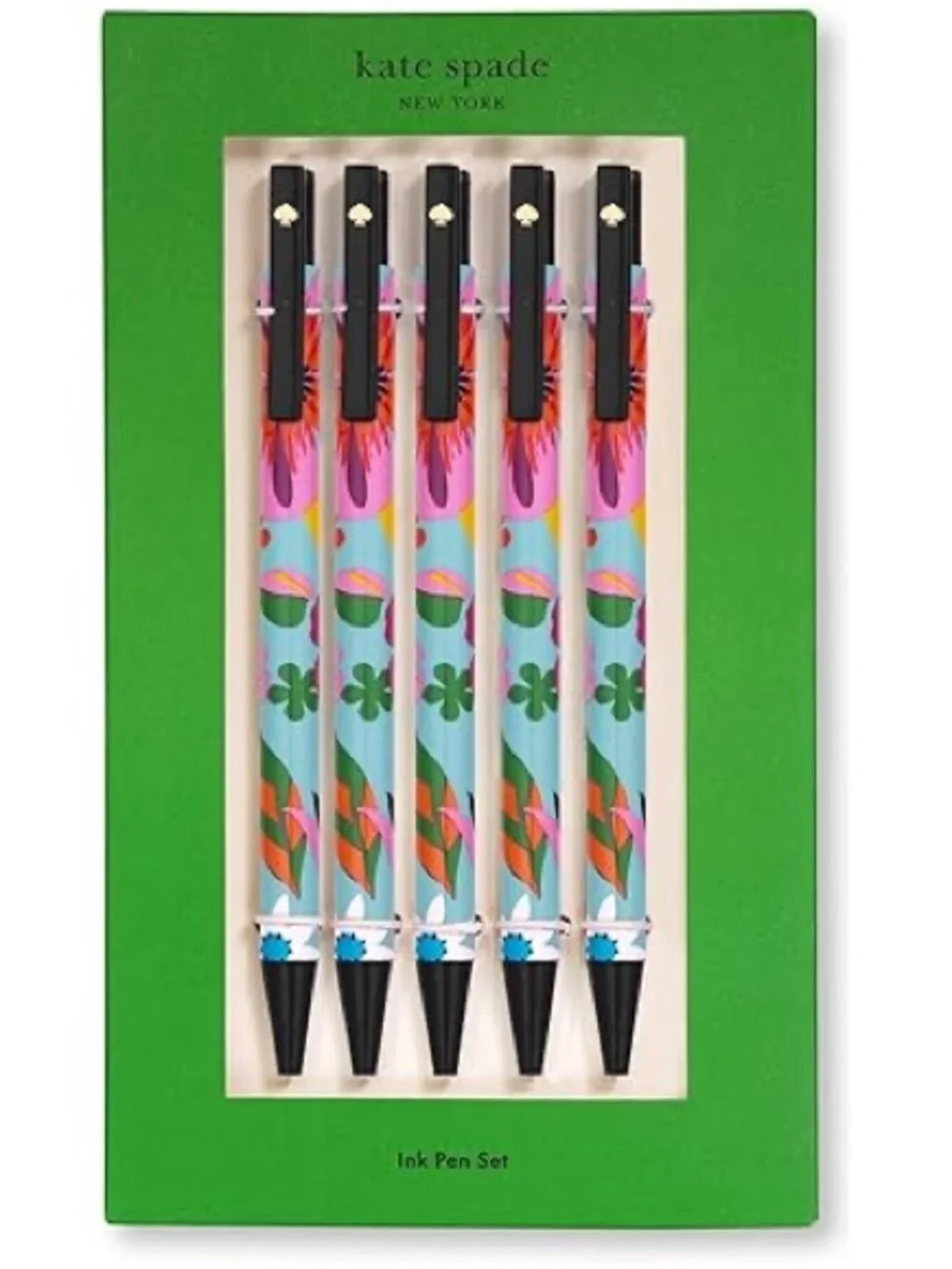 kate spade safari florals journal and Pen Set - Pink, Blue, Yellow, Green NWT